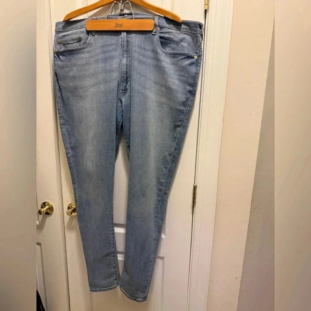 Authentic-True Religion JACK Skinny Tapered-Cotton-Jeans-Pants-Blue-W44 / L 44